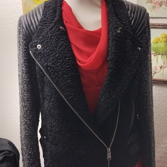Sam Edelman Modern Moto Sweater Jacket - Picture 6 of 8